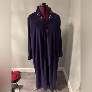 Sears Vanity Fair Deep Purple Embroidered Robe